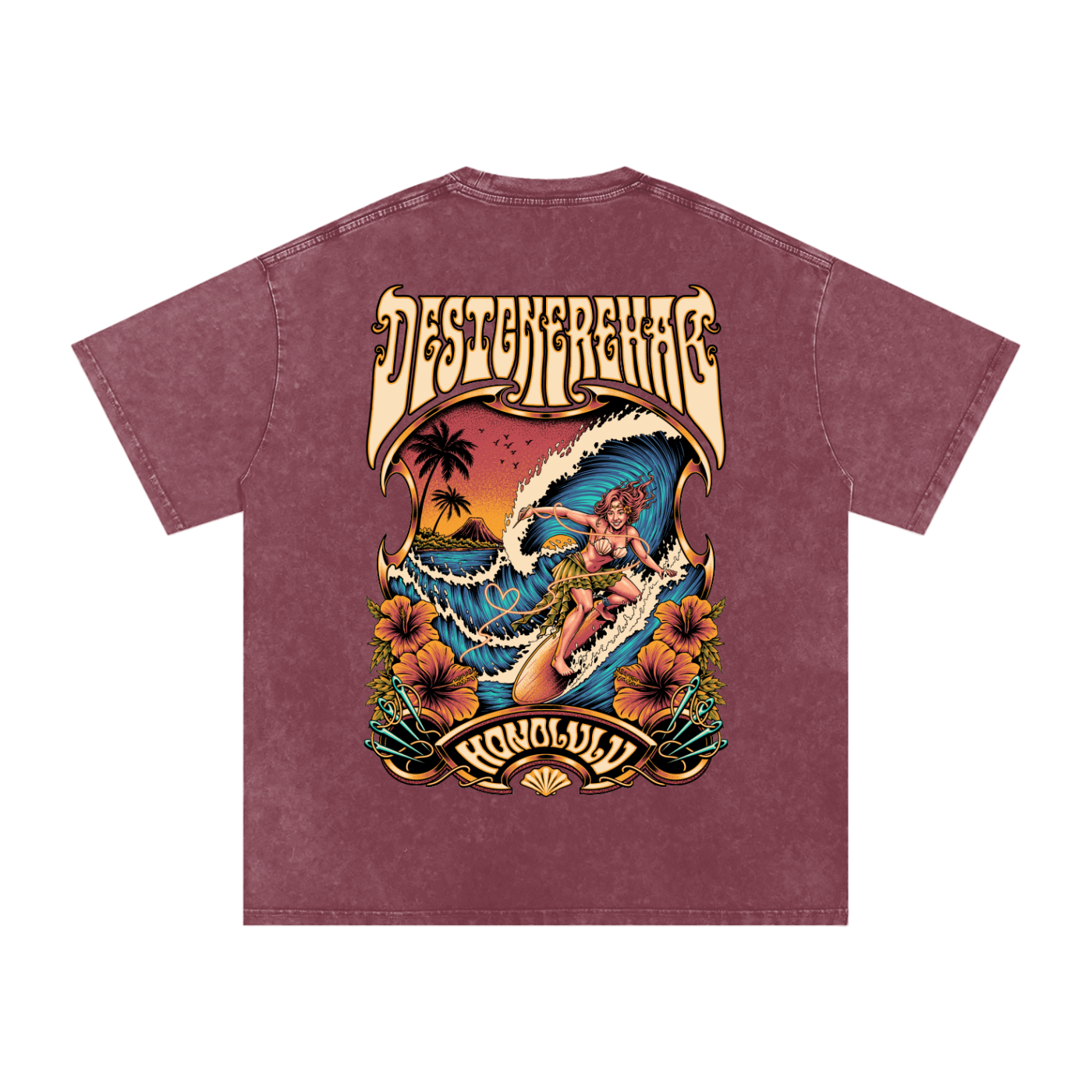 Snow Washed Oversized Cotton T-Shirt