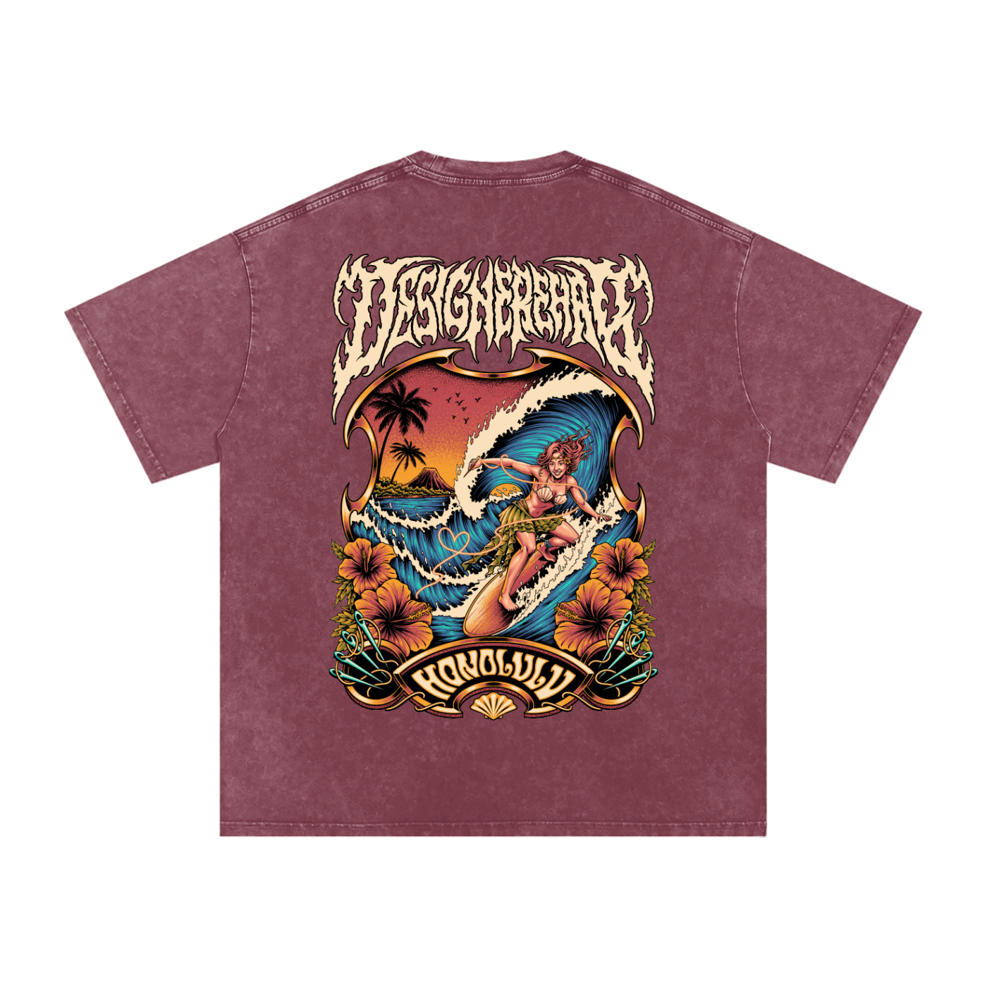 Snow Washed Oversized Cotton T-Shirt