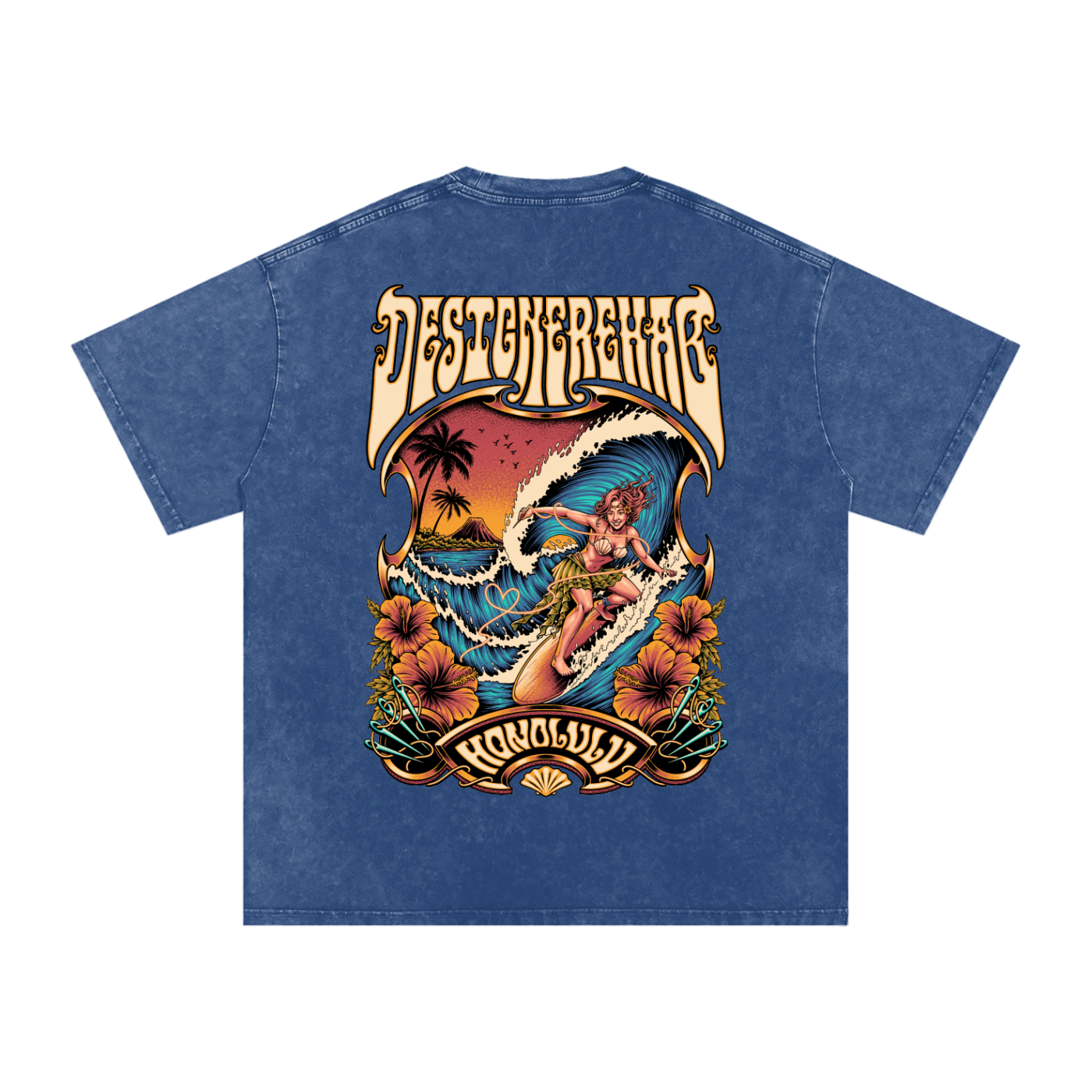 Snow Washed Oversized Cotton T-Shirt