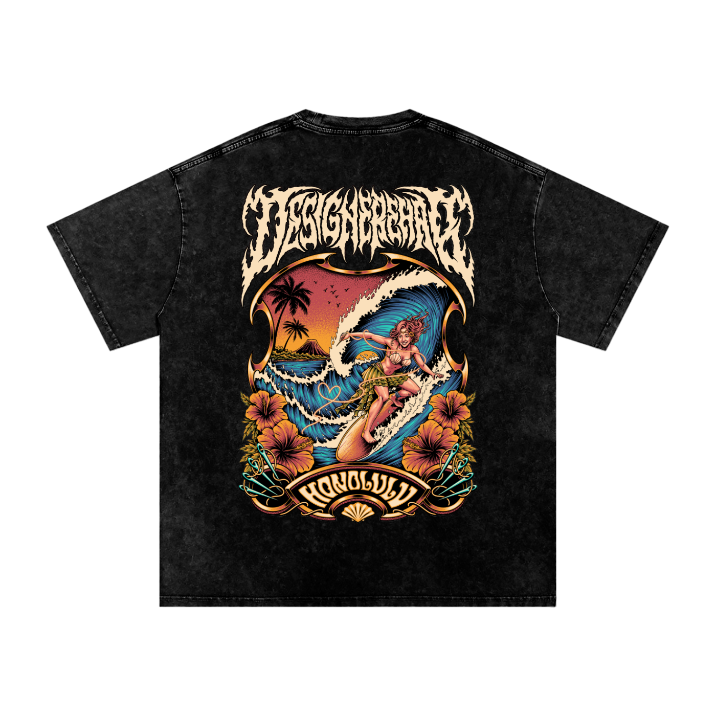 Snow Washed Oversized Cotton T-Shirt