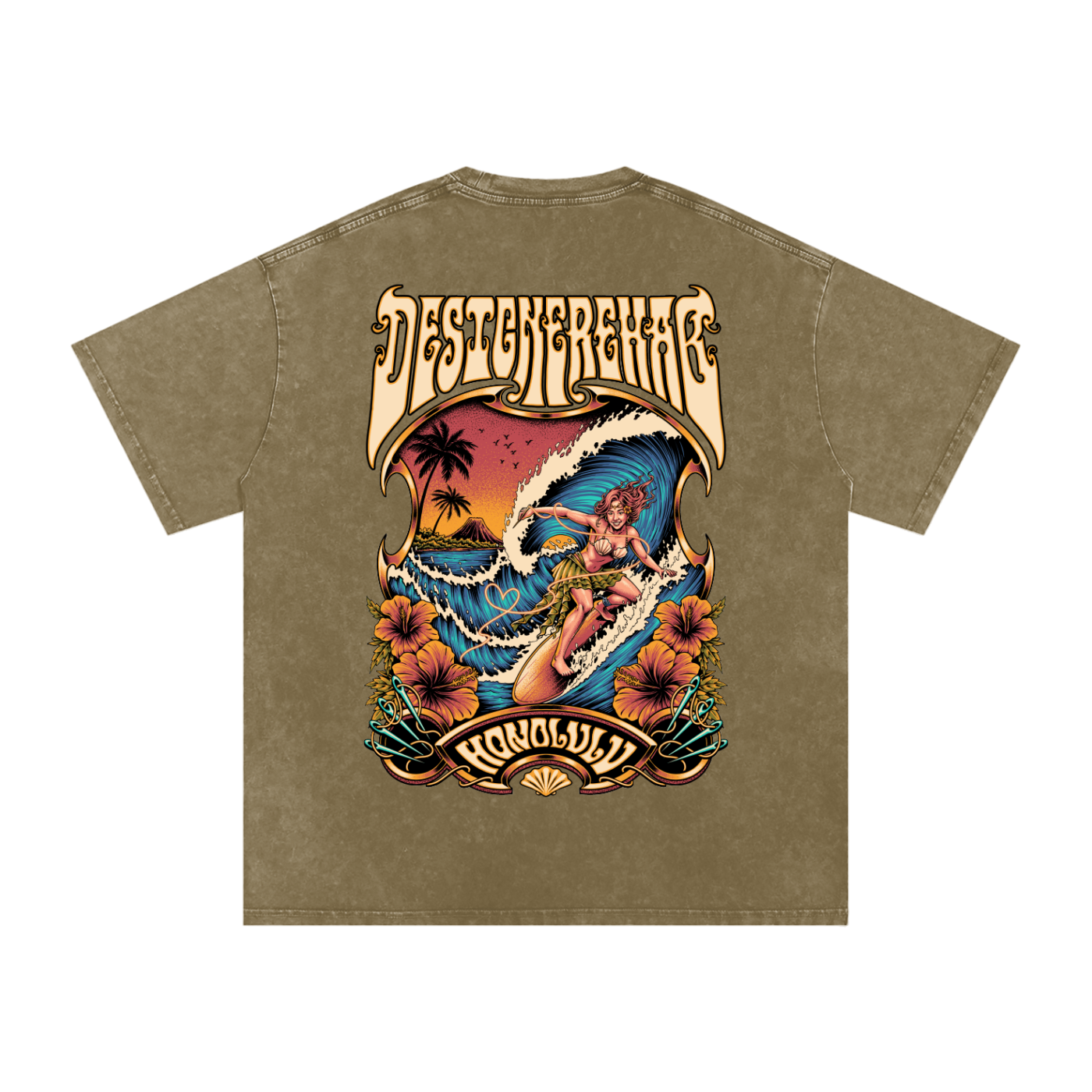 Snow Washed Oversized Cotton T-Shirt