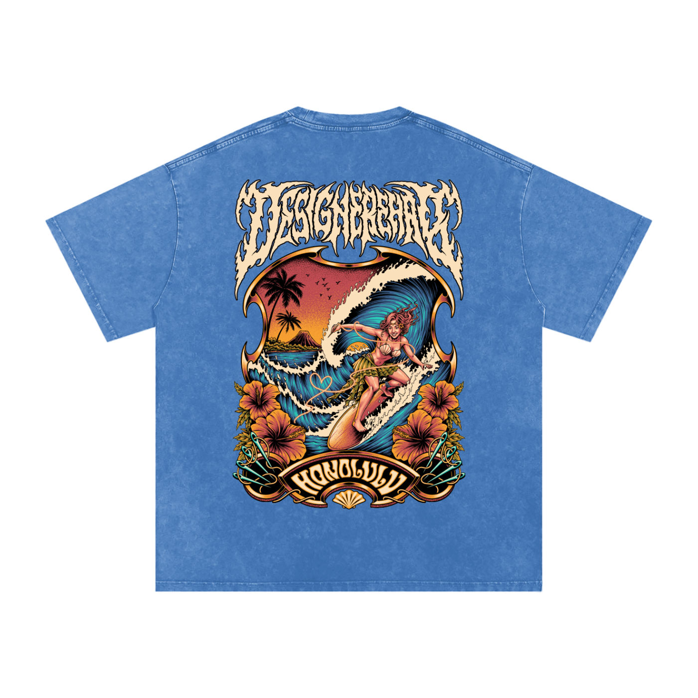 Snow Washed Oversized Cotton T-Shirt