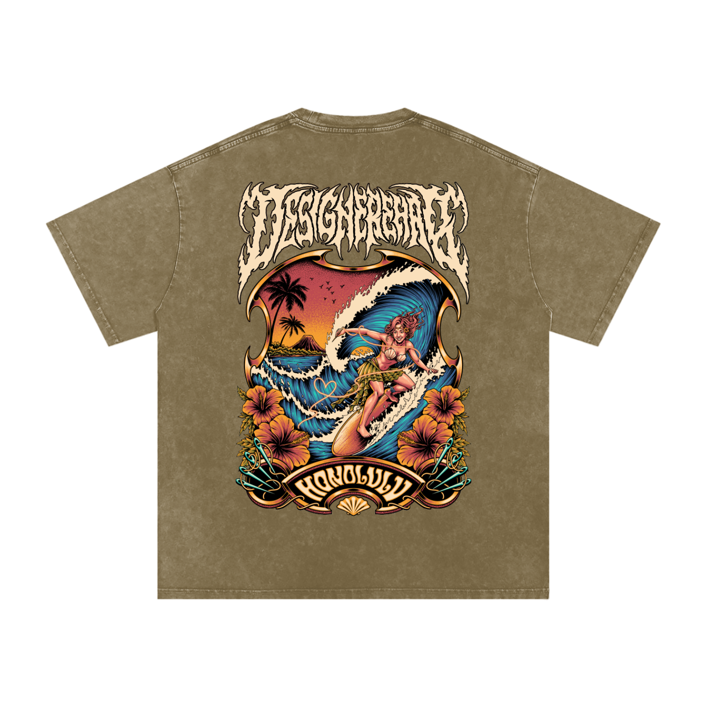 Snow Washed Oversized Cotton T-Shirt