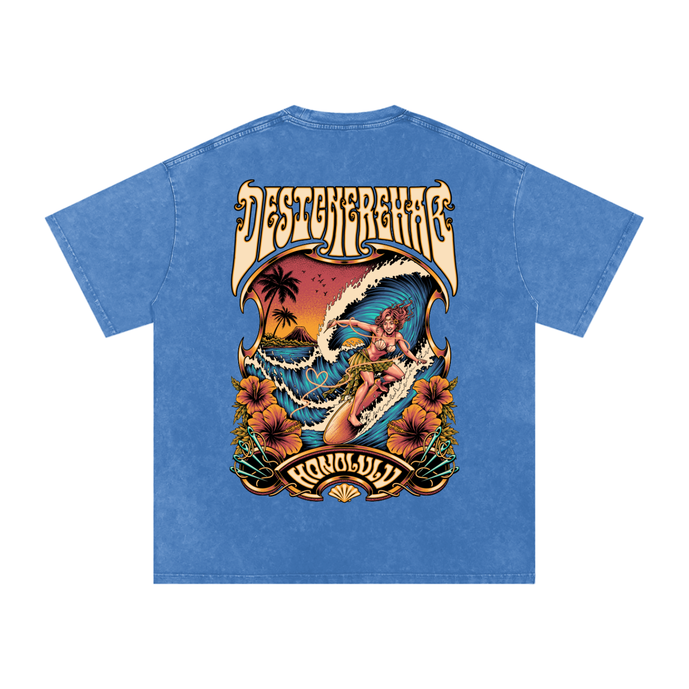 Snow Washed Oversized Cotton T-Shirt