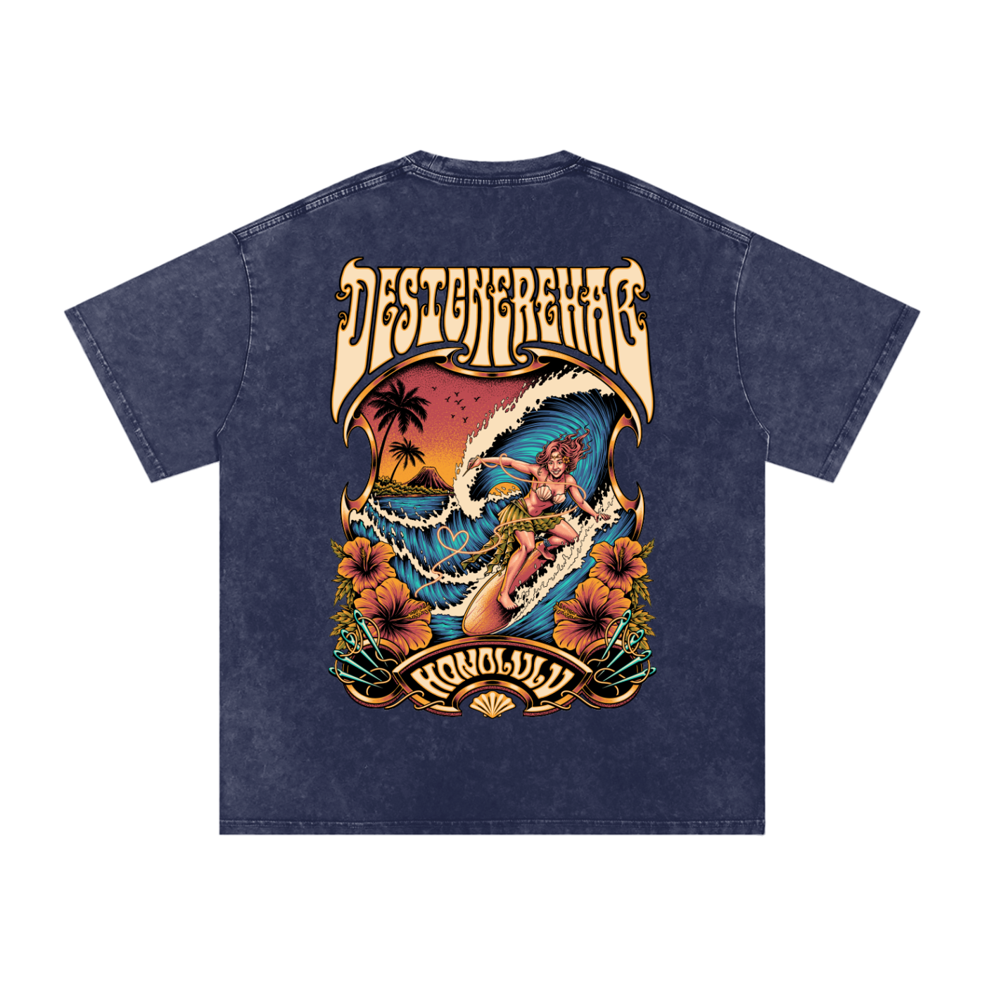 Snow Washed Oversized Cotton T-Shirt