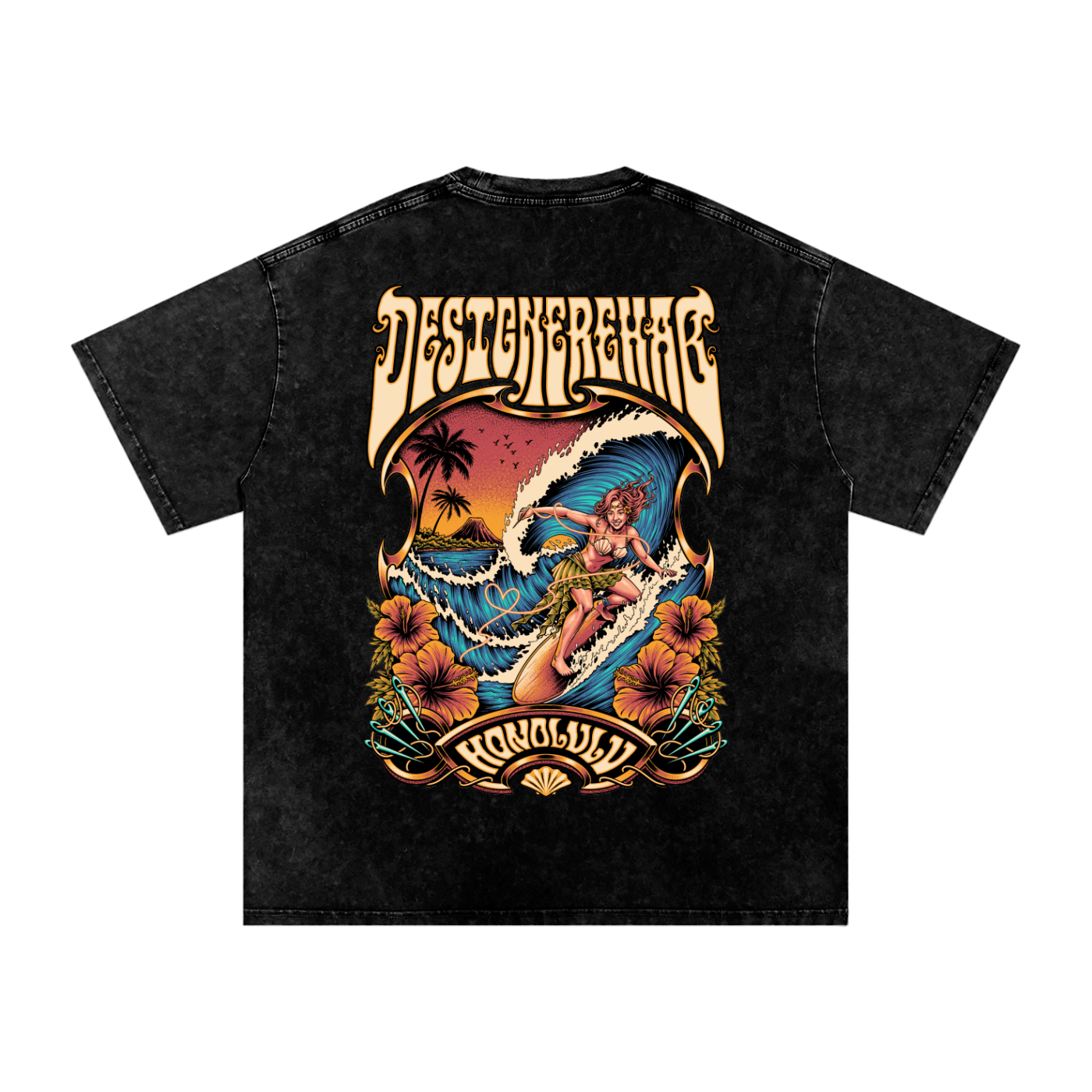 Snow Washed Oversized Cotton T-Shirt