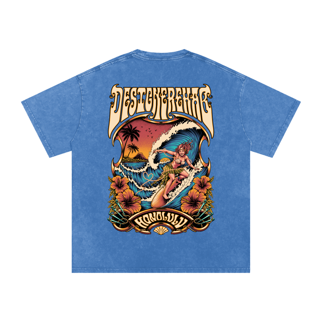 Snow Washed Oversized Cotton T-Shirt